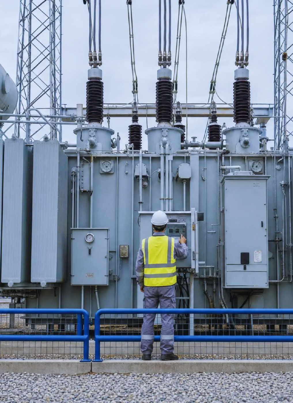 Engineer at a power transformer